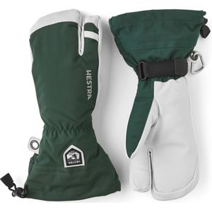Hestra Army Leather Heli Ski 3 Vinger Handschoen bottle green 10