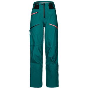 Ortovox 3L Deep Shell Dames Skibroek Pacific Green S