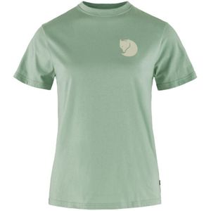 Fjallraven Fox Boxy Logo T-Shirt Dames Misty Green M