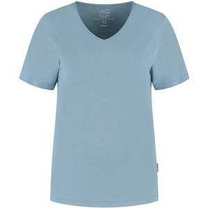 Blue Loop Refibra Loose Fit V-neck T-shirt Dames Blue Shadow L