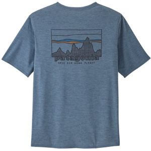 Patagonia Capilene Cool Daily Graphic T-Shirt Heren '73 Skyline: Utility Blue X-Dye XL