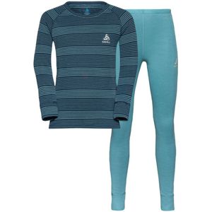 Odlo Long Active Warm Eco Set Thermoset Reeef Waters - Blue Wing Teal 116