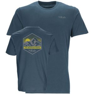 Rab Stance Mountain Peak Heren T-shirt Orion Blue XL