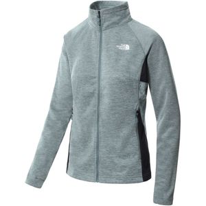 The North Face Athletic Outdoor Midlayer Full Zip Dames Vest Goblin Blue White Heather - TNF Black Heather S