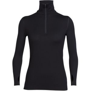 Icebreaker Tech Top LS Half Zip Dames Pully Black M