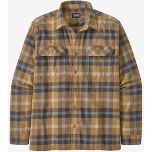 Patagonia L/S Organic Cotton Mw Fjord Flannel Heren Shirt Forage: Mojave Khaki XL