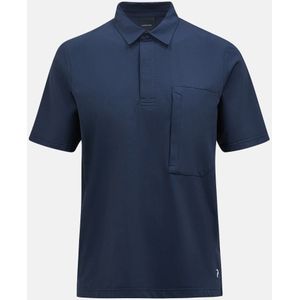 Peak Performance Pocket Heren Polo Salute Blue L