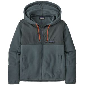 Patagonia Microdini Hoody Fleece Dames Nouveau Green w/Campfire Orange M