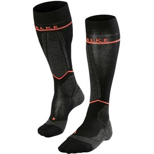 Falke Sk Compression Wool Skisok Dames Black-Neon Red 35-38 W2