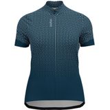 Odlo The Essential Jersey Dames Shirt Blue Wing Teal - White M