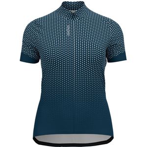 Odlo The Essential Jersey Dames Shirt Blue Wing Teal - White M