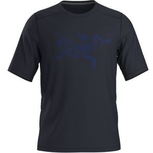 Arc'teryx Cormac Logo SS T-Shirt Heren Black Sapphire Heather M