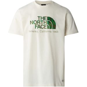 The North Face - Berkeley California - T-shirt - White Dune - Optic Emerald Generative Camo Print