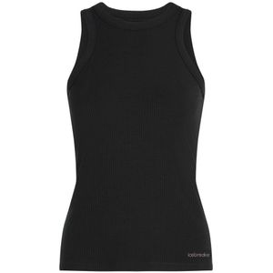 Icebreaker - Merino Rib Lotus - Mouwloos Basislaag - Zwart - Vrouw