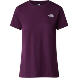 The North Face Simple Dome S/S T-Shirt Dames Black Currant Purple M