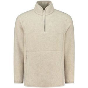 Blue Loop Mackinaw Half Zip Sweater Trui Heren Beige M