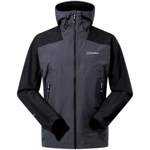 Berghaus Paclite Peak Vent Hardshell Heren Jas Grey Pinstripe/Jet Black XL