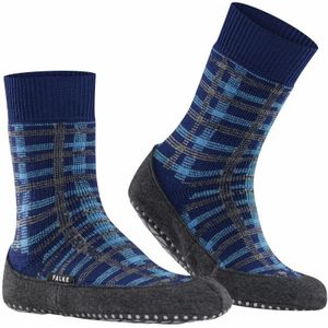 Falke Cosyshoe Checked So Heren Slof Bluecollar