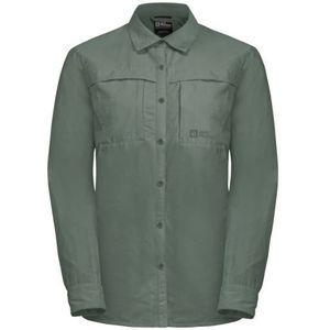 Jack wolfskin Barrier L/S Shirt Dames Hedge Green L