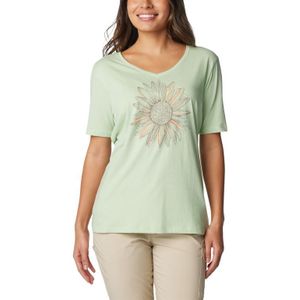 Columbia Bluebird Day™ Relaxed V Neck T-Shirt Dames Sage Leaf Heather, Flower Power L