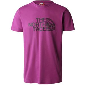 The North Face S/S Woodcut Dome Heren T-shirt Purple Cactus Flower XL