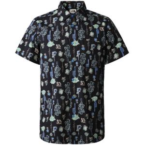 The North Face S/S Baytrail Pattern Heren Shirt Super Sonic Blue Cactus Study Print L
