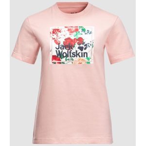 Jack wolfskin Flower Logo Dames T-shirt Light Blush L