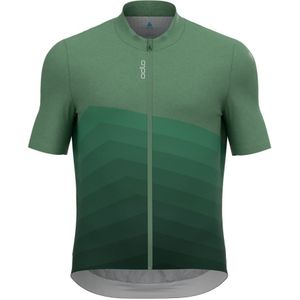 Odlo The Zeroweight Chill-Tec Aero Print Jersey Heren Shirt Loden Frost - Black L