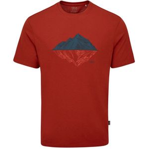 Rab Crimp Reflection T-Shirt Heren Tuscan Red XL