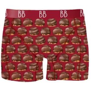 Bossche bollen boxershort mt M - Donker rood