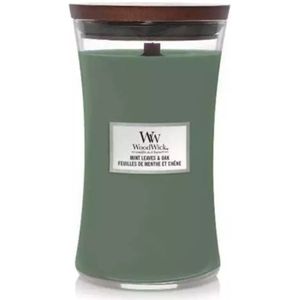 Woodwick Mint Leaves & Oak Large Candle