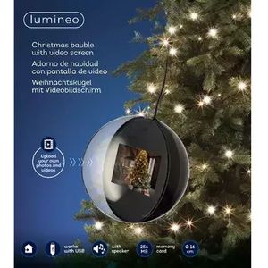 Lumineo LCD Bal Video-Speaker 16cm Zwart