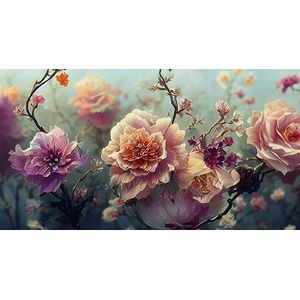 Alexsar Art Tuinschilderij rose floral 130x70cm