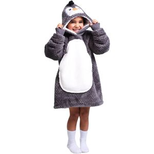 Noxxiez knuffel hoodie 3-6 jaar pinguin