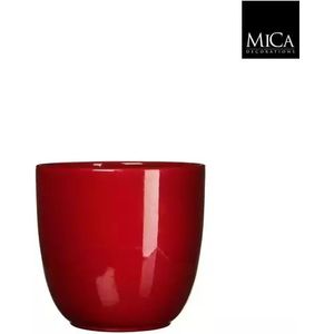 Mica Decorations Tusca Bloempot - H18,5 X 19,5 cm - Donkerrood