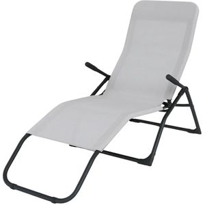 Siesta lounger licht grijs