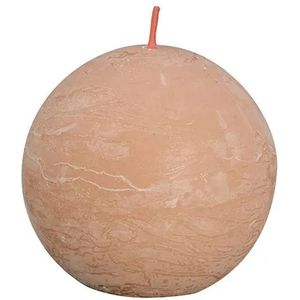 Bolsius - Rustieke kleine stompkaars 'Boule' (Ø7.6cm) - Misty Pink