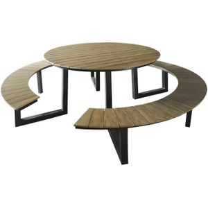 Vita Massa - Ronde Picknicktafel - Diameter 238,5 cm - Gepoeiercoat Aluminium