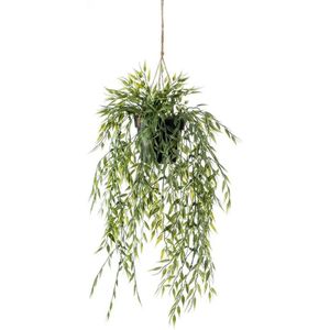 Kunstplant Bamboo hangend in pot -  50cm
