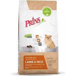 Prins hondenvoer ProCare Mini Lamb & Rice Hypoallergic 3 kg