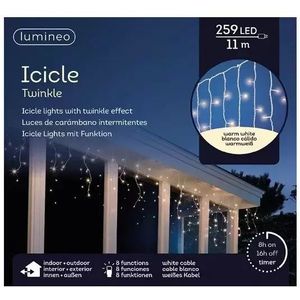 Lumineo icicle twinkle led l1100-259l w.wt