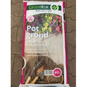 Potgrond | Terras en balkonplanten | 40L | GroenRijk