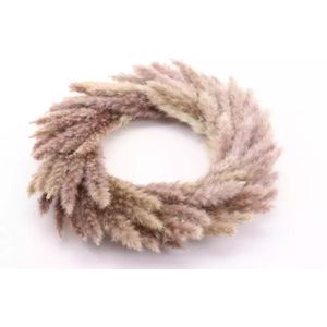 Krans fluffy pampas d35cm naturel