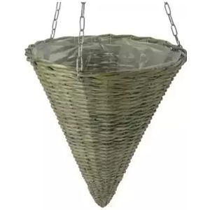 Hanging basket punt wilg d30h35 grijs
