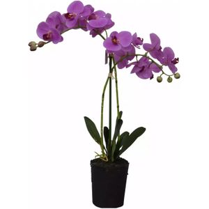 Kunstplant orchidee roze - 2 tak h54cm
