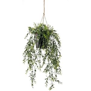 Kunstplant Buxus hangend in pot - 50cm