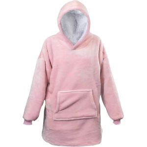 Oversized fleece hoodie oudroze