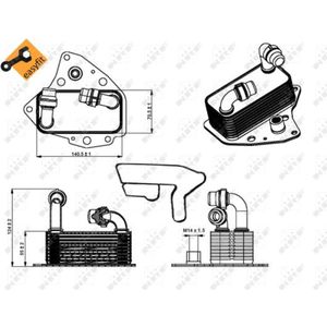 Olie radiator, motorolie  NRF 31343