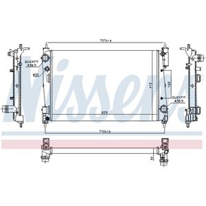 Radiator, motorkoeling NISSENS 61915