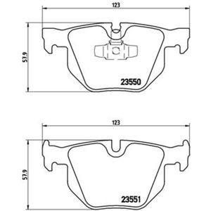 Remblokset BREMBO P 06 039, achter